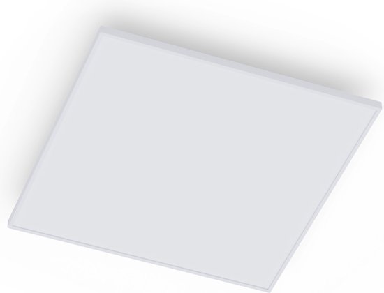 Foto: Klarstein wondersky infrarood plafondverwarming achtergrondverlichting warm of koud licht 350 w 60 x 6 5 x 60 cm bxhxd ip44 bescherming draadloze thermostaat plafondmontage aluminium weektimer wit