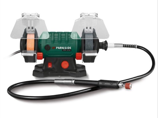 PARKSIDE® Dubbele slijpmachine - Dubbele slijpmachine met flexibele as Ø slijpstenen: 75 mm -