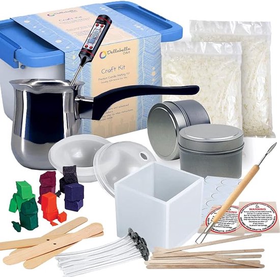 thumbnail: JOYBOY Kaarsenmakingsset Doe-Het-Zelf - Complete Geurkaarsen Kit Met 8 Potten, 80 Lonten & Accessoires