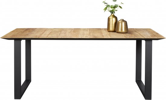 Lund, eetkamertafel ovaal 210 x 120 cm. - stone-skin - centrale poot