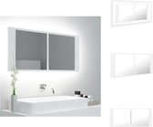 vidaXL Badkamerspiegelkast - 100 x 12 x 45 cm - RGB-licht en acrylspiegel - Badkamerkast