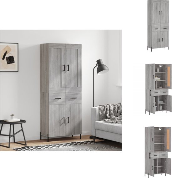 Hoge kast VIGO 78x40x175 cm massief grenenhout wit
