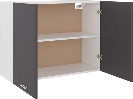 Keukenkast | Wandkast | Muurkast | Opbergkast Aan De Muur Zwart 40 X 31 X 40 Cm Bewerkt Hout