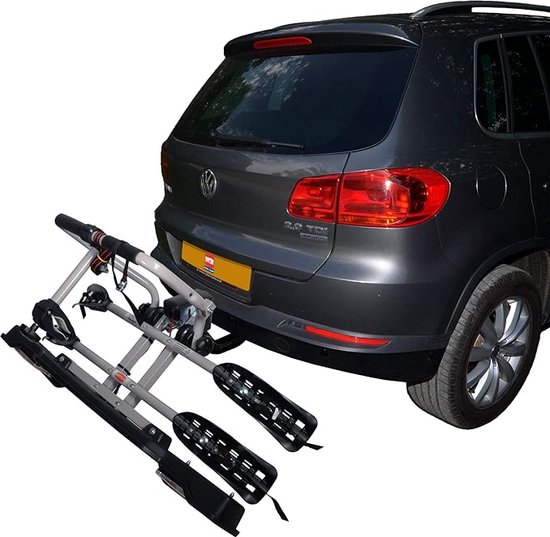 ZX202EU Porte-vélos pour barre d'attelage, porte-vélos pour 2 vélos, pliable, capacité de charge 34 kg