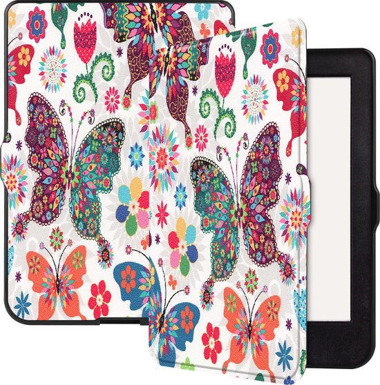 Hoesje Geschikt voor Kobo Nia Hoes Bescherm Hoesje Case Sleep Cover Met Screenprotector - Hoes Geschikt voor Kobo Nia Hoesje - Vlinders van Mobiparts — afbeelding 5