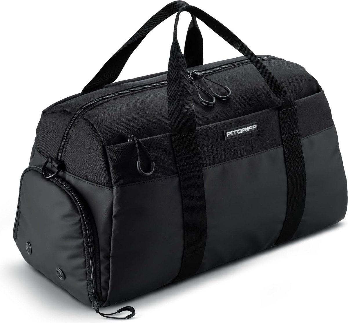 Fitgriff® Sporttas & Reistas V2 Met Schoenenvak En Natvak Travel Bag Voor Heren Dames Tas Reizen Gym Fitness Outdoor Zwart Roze 47 X 25 27 Cm Small 1058729162