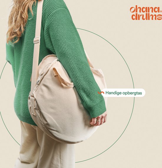 Ohana Drums® Tongue drum – Handpan – Zonnegloed Goud – 36 cm Ø – Klankschaal – 15 noten – Yoga Drum – Muziekinstrument voor kinderen - Chakra meditatie en ontspanning - Incl. Hollandse liedjes e-book