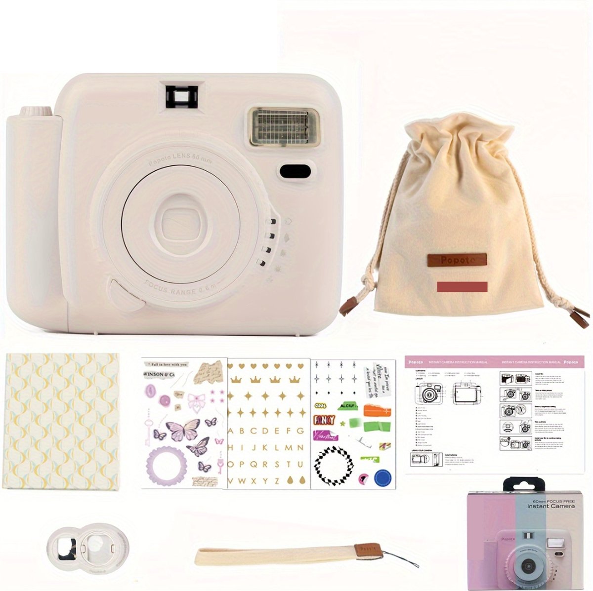Livano Polaroid Camera - Polaroid Printer - Digitale Foto Camera - Camera Met Printer - Oplaadbaar - Creme Wit