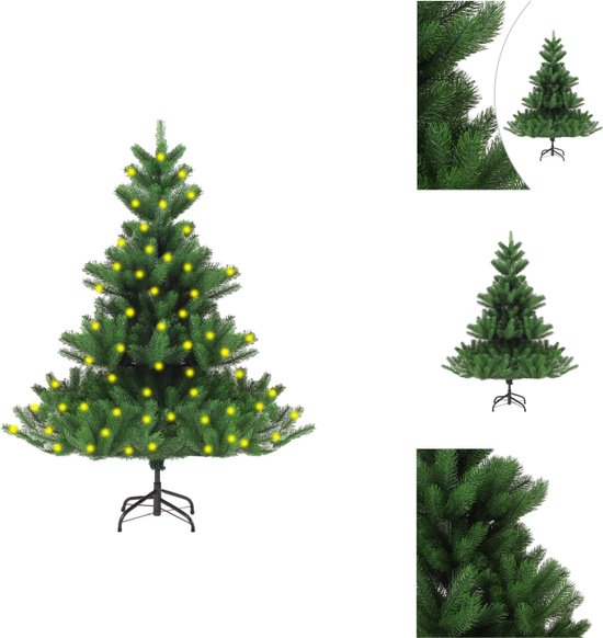 vidaXL Nordmann PE Kerstboom 120 cm LEDverlichting USB