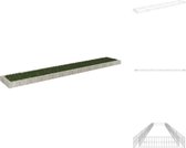 vidaXL verhoogde schanskorf plantenbak - 600 x 100 x 20 cm - zilver - gegalvaniseerd staal - Bloempot