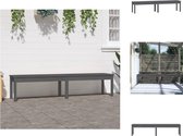 vidaXL Banc de jardin en bois - 2 places - Grijs - 203,5 x 44 x 45 cm - Bois de pin Massief - Banc de jardin