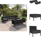 vidaXL Loungeset Tuinmeubelset - 57x69x69 cm - PE-rattan - staal en polyester - Tuinset