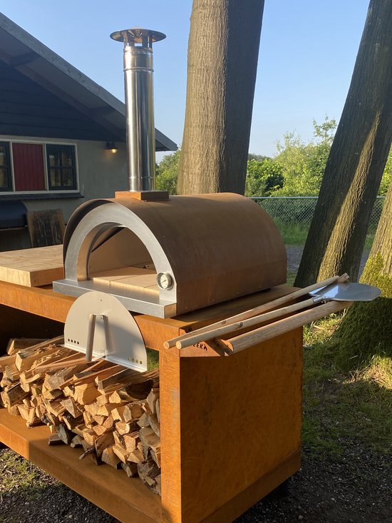 BEEK - Corten 70 - pizzaoven - houtgestookt - Cortenstaal - tot 2 pizza's tegelijk van BEEK — afbeelding 2