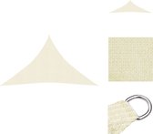 vidaXL Voile d'ombrage triangulaire 2,5x2,5x3,5 m - Crème HDPE - Parasol