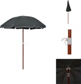 vidaXL Parasol Garden - 155 x 190 cm - Antraciet - Uv-bescherming - Waterbestendig - Parasol