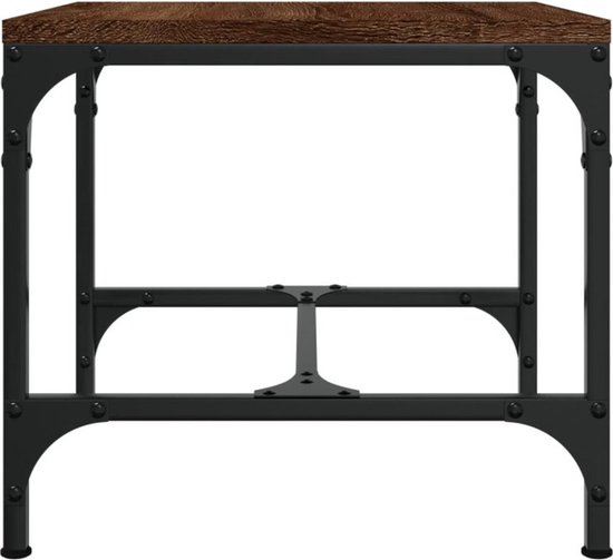 vidaXL Bijzettafels 2 st 40x40x35 cm bewerkt hout zwart, bijzettafeltje