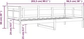 vidaXL - Slaapbank - massief - grenenhout - honingbruin - 90x200 - cm