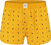 A-dam Yellow Dino - Boxershort - Katoen - Onderbroek - Ondergoed - Heren - Geel - L