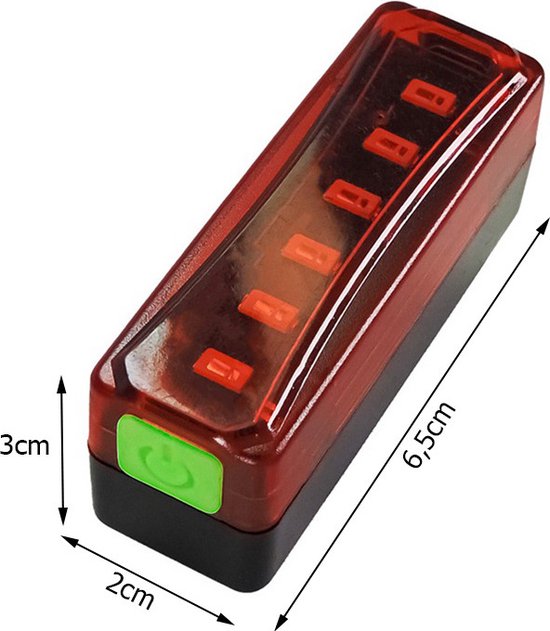 Fietslamp Achterlicht Rood - LED Fietsverlichting USB Oplaadbaar — afbeelding 3