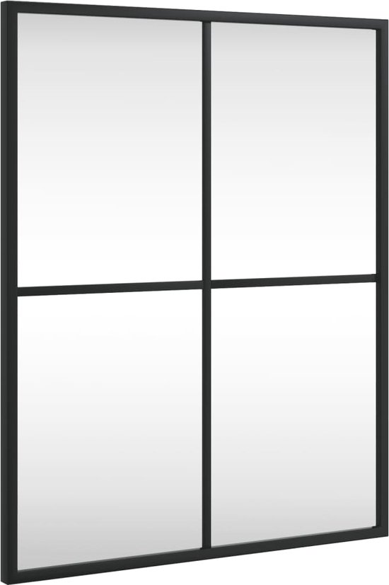 vidaXL - Wandspiegel - rechthoekig - 40x50 - cm - ijzer - zwart