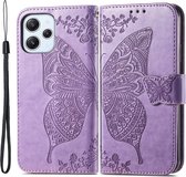 Coque Xiaomi Redmi 12 - Coverup Butterfly Book Case - Violet