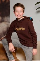 Knuffle Classic Hoodie® | Van het bekende Nederlandse merk Knuffle® | Linda: "De perfecte hoodie voor jouw kind! Stijlvol en comfortabel" | Duurzaam geproduceerd in Portugal | Voor jongens en meisjes | In 4 kleuren, dit is maat 134-140, kleur Bruin