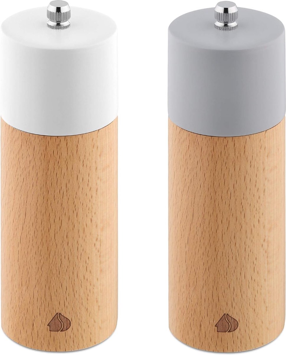 MQODLFP Duo Moulins à Sel & Poivre En Bois – Noyau Céramique Réglable, Design Élégant & Pratique, Lot De 2