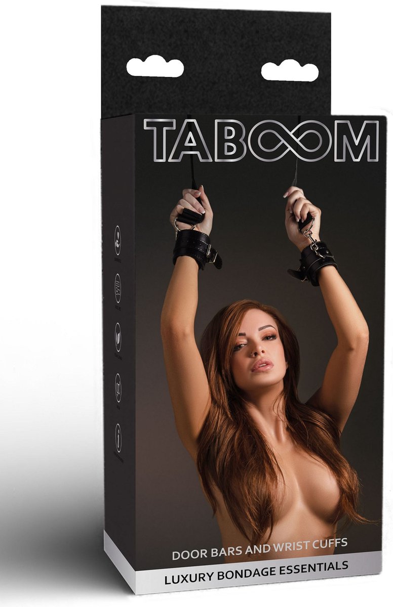 Taboom - Door Bars and Wrist Cuffs - Bondage / SM Cuffs Zwart