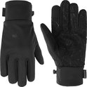Zwarte Nomad handschoenen, met een grafische anti-slipprint op de handpalm.