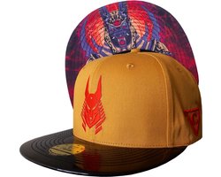 Capiche® Snapback Pet Heren – Anubis – Geel & Zwart Metallic – Verstelbaar met Druksluiting – Sportcap – Baseball Cap – Mannen Pet