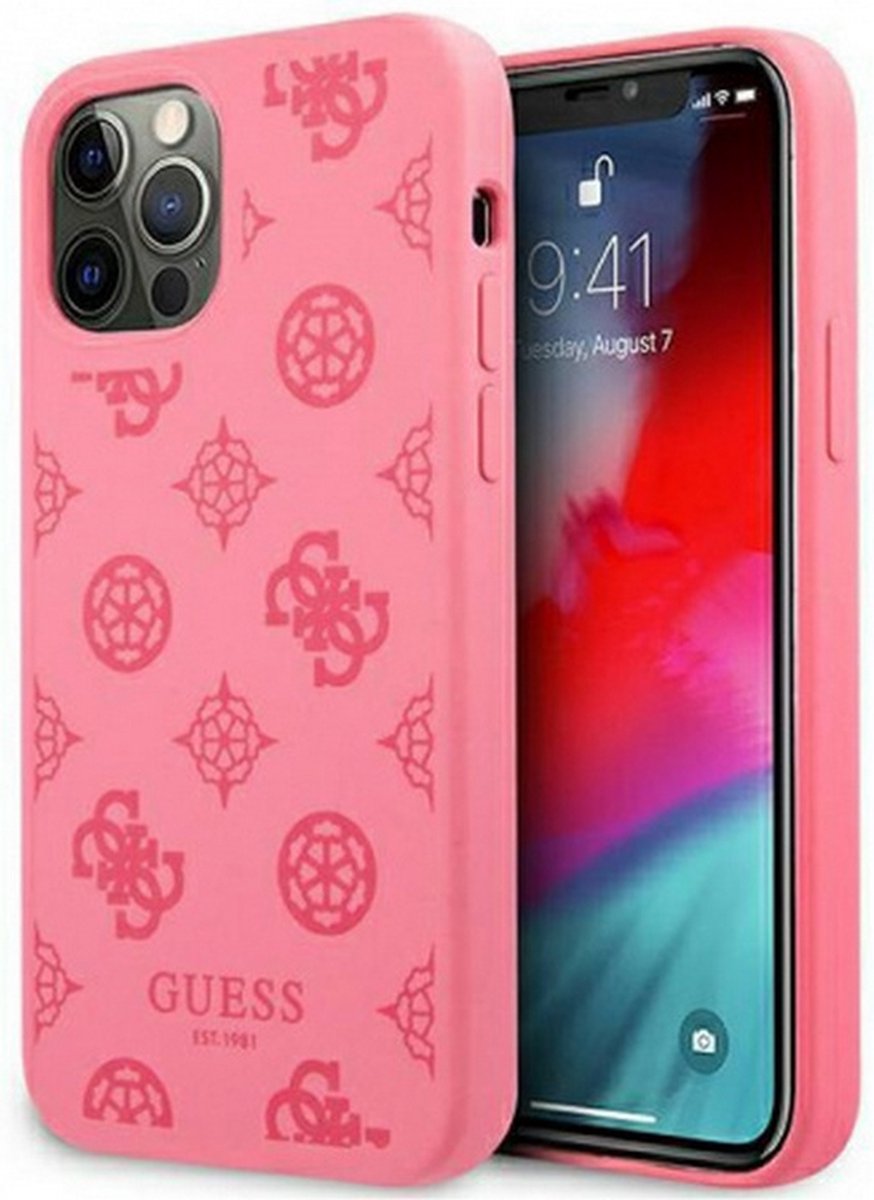 Guess Silicone Peony Back Case - Apple iPhone 12 Pro Max (6.7") - Fuchsia