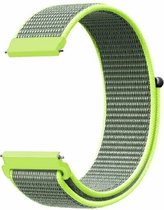 By Qubix 20mm - Sport Loop nylon bandje - Neon groen - Geschikt voor Huawei watch GT 2 (42mm) - Huawei watch GT 3 (42mm) - Huawei watch GT 3 Pro (43mm)