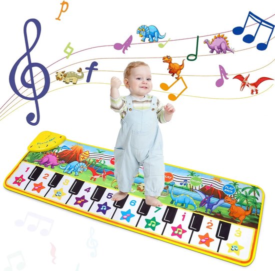 Foto: Kinder piano mat xl interactieve speelmat kinder speelgoed piano mat baby en peuter opvouwbaar