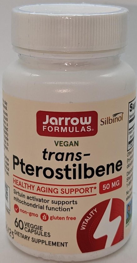 Pterostilbene 60 capsules - werkzame stof in resveratrol | Jarrow ...