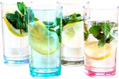 Set van 8 500ML drinkbekers, herbruikbare waterglazen, plastic glazen, plastic glazen, herbruikbare plastic bekers, onbreekbare glazen (4 kleuren)