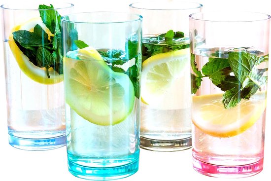 10 Stück Kunststoff Gläser 420ml Wiederverwendbar