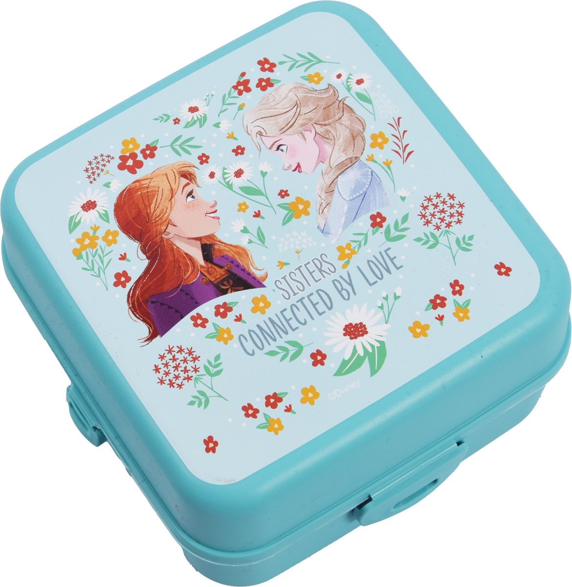 Frozen Elsa & Anna Broodtrommel voor Kinderen - Multivakken Design - Ideaal voor Gezonde en Gevarieerde Kindersnacks - Duurzaam & BPA-vrij