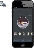 Smartphone met app-interface voor slimme verlichting, met scènes zoals 'Night' en 'Read'.