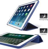 Samsung Tab A9 Plus Cover - SmartDefend Book Case Cover Cuir Blauw