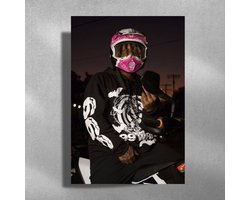 Juice Wrld - Metalen Poster 40x60cm - Fan Art - Riding
