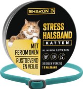 Halsband kat turquoise - Feromonen - Anti-conflict voor katten - Anti-stress - Geruststellend - Alternatief voor Feliway