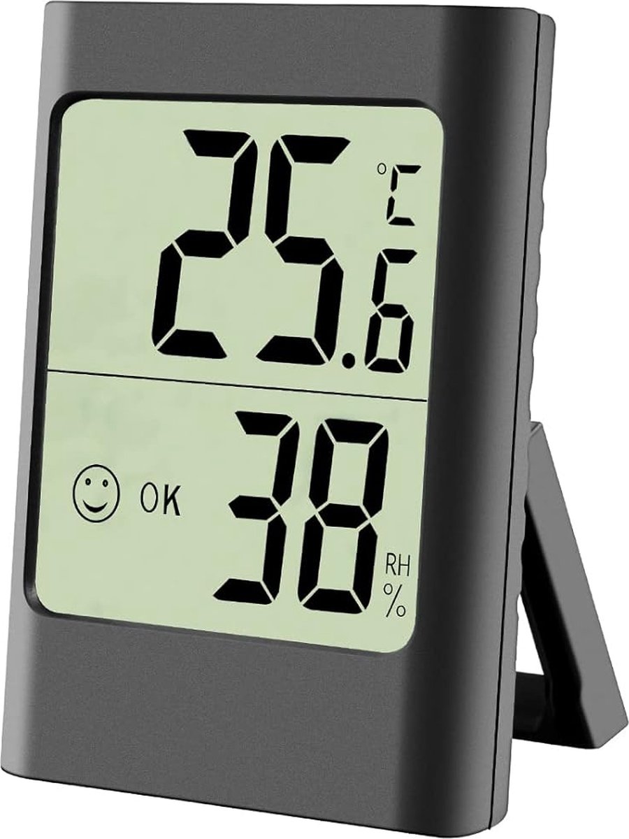 Temparatuurmeter Binnen - Thermometer Binnen - Luchtvochtigheidsmeter - Hygrometer - Weerstation Binnen