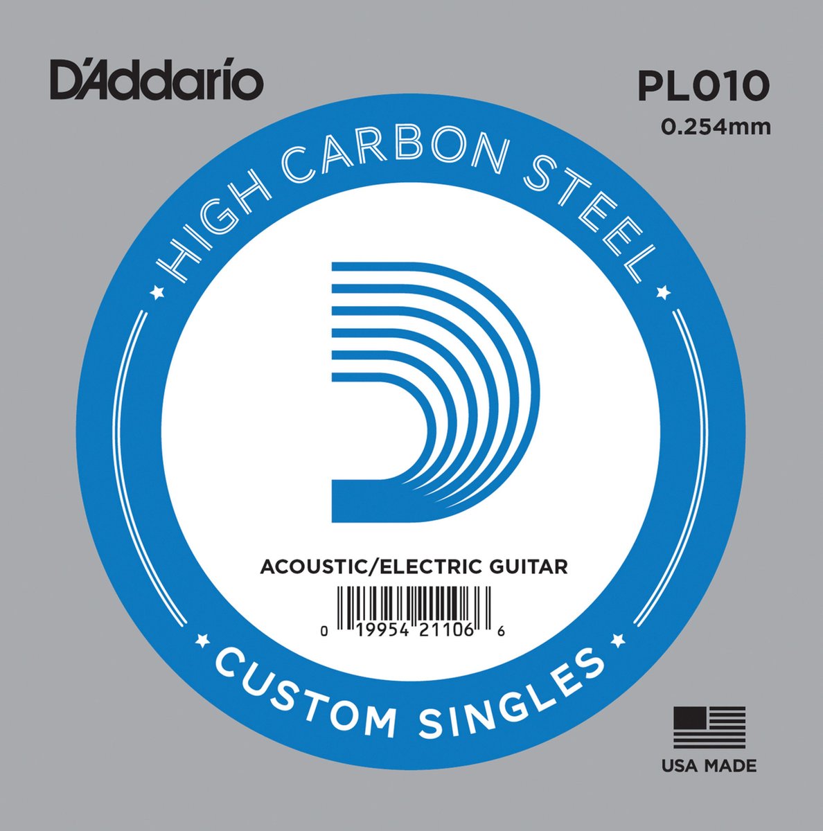 D'Addario PL010 Plain enkele snaar - Enkele snaar voor gitaar