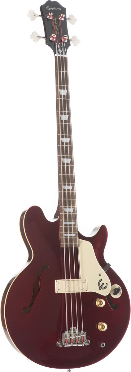 Epiphone Jack Casady Bass Sparkling Burgundy semi-akoestische basgitaar