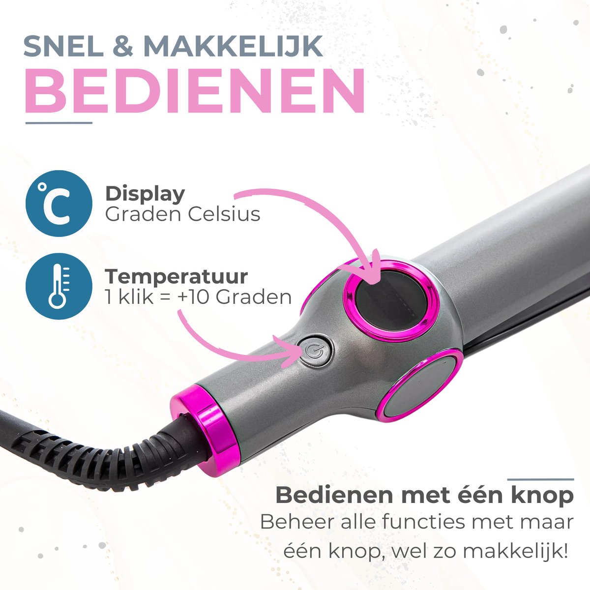 Modito 2-in-1 Luxe Krultang en Stijltang - 140°C/230° - afbeelding 3