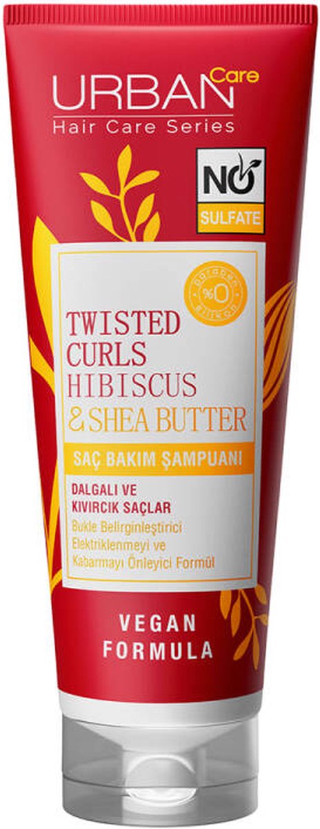 URBAN CARE Twisted Curls Hibiscus & Shea Butter No Sulfate Shampoo 250ML