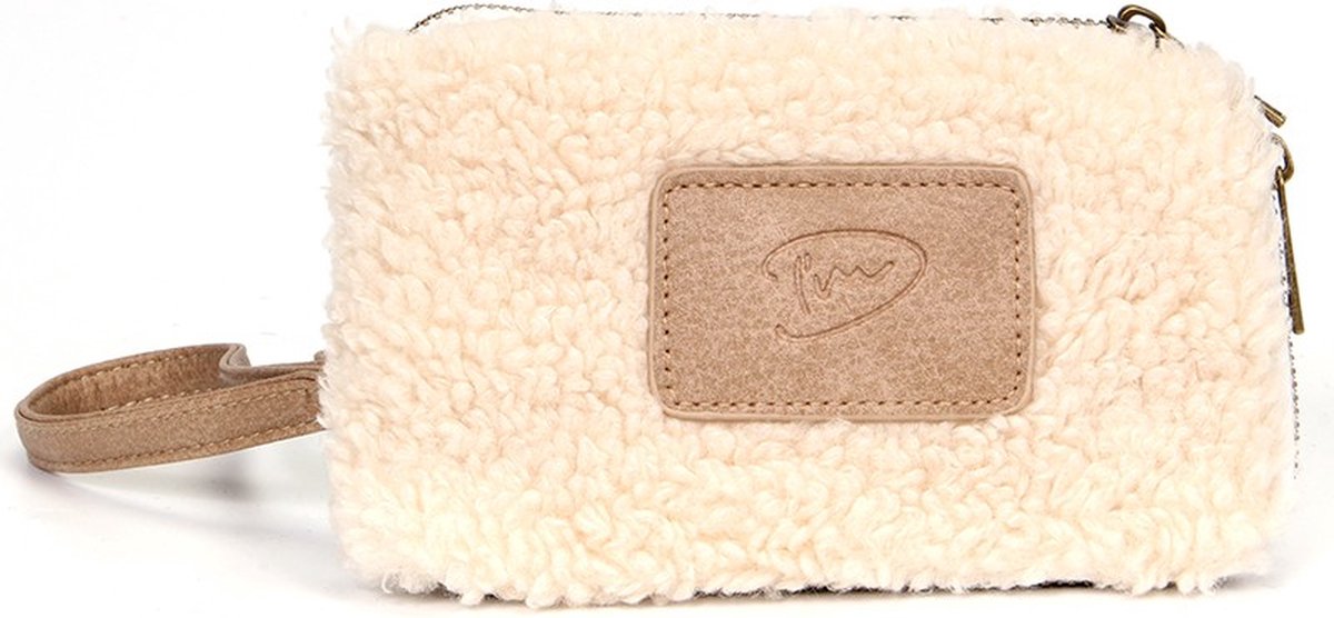 I'm Dutch Fluffy Teddy Etui Portemonnee Leuven Natural