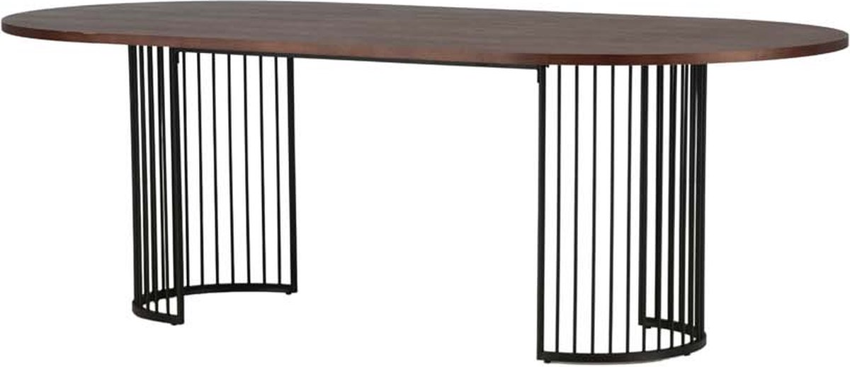 Hamneskär eetkamertafel 110x220cm okkernoot decor.