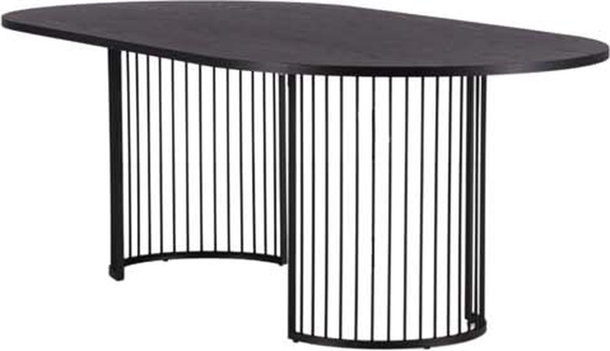 Hamneskär eetkamertafel 110x220cm zwart.