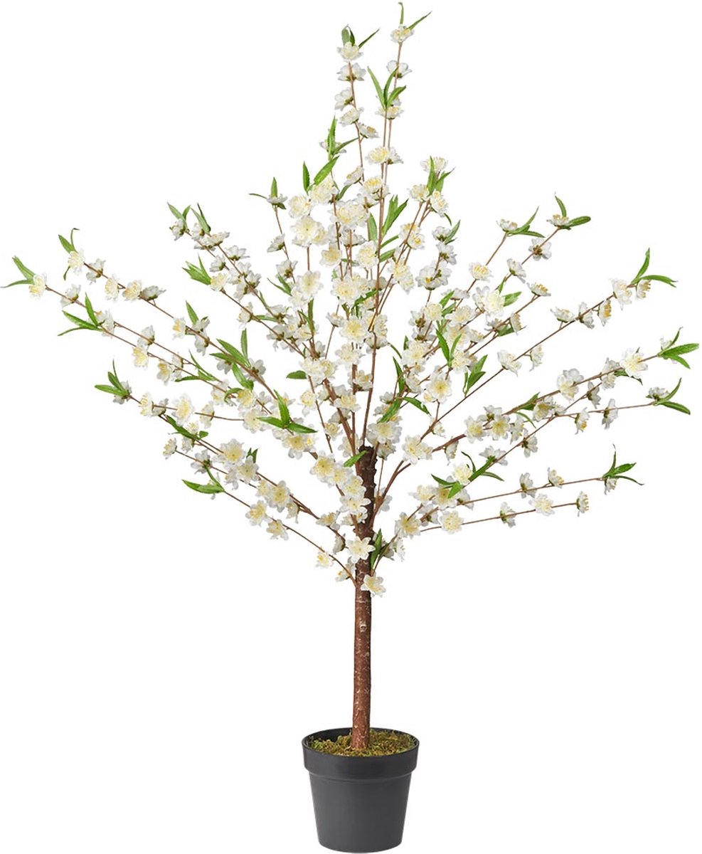 HTT Decorations Kunstplant Prunus (sierkers) wit H130cm